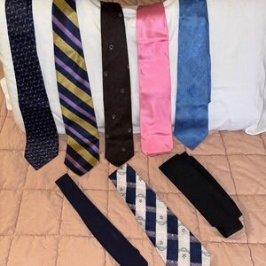 Lot of 8 Assorted Neck Ties For Men Boys Vintage